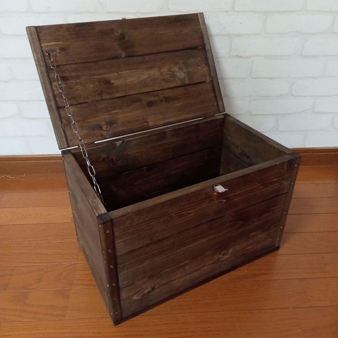 【ハンドメイド】男前コンテナスツール コンテナテーブル 収納箱（無地）