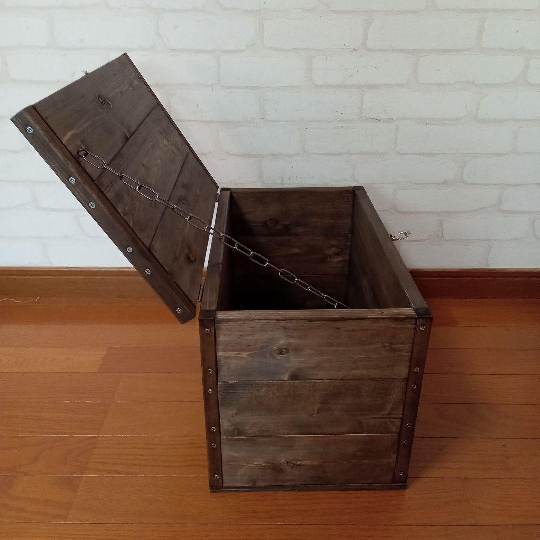 【ハンドメイド】男前コンテナスツール コンテナテーブル 収納箱（無地）