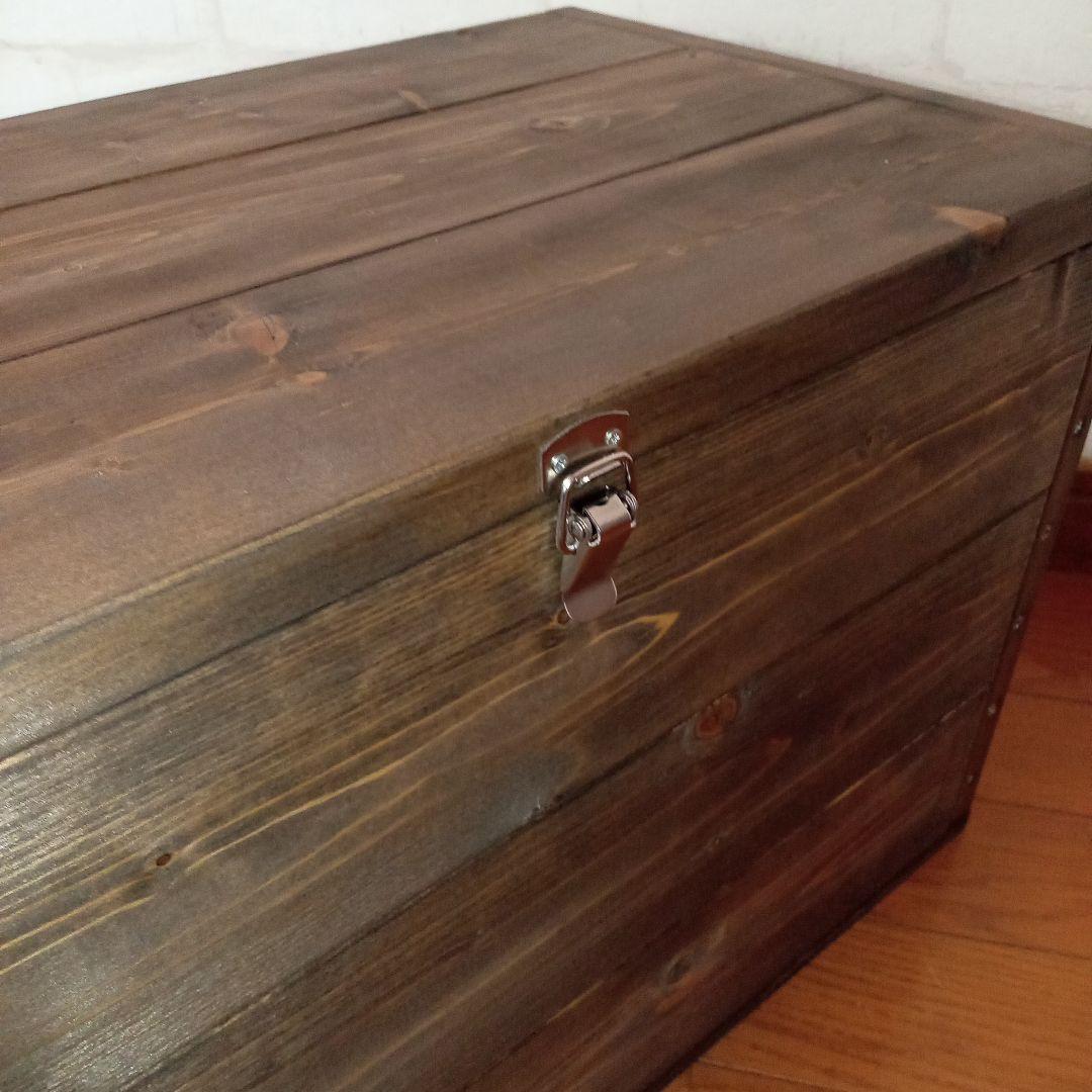 【ハンドメイド】男前コンテナスツール コンテナテーブル 収納箱（無地）