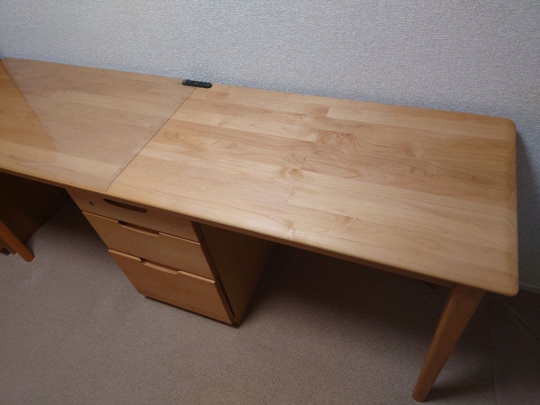 引き取り価格限定■エリス ERIS 180 TWIN DESK■ナチュラル