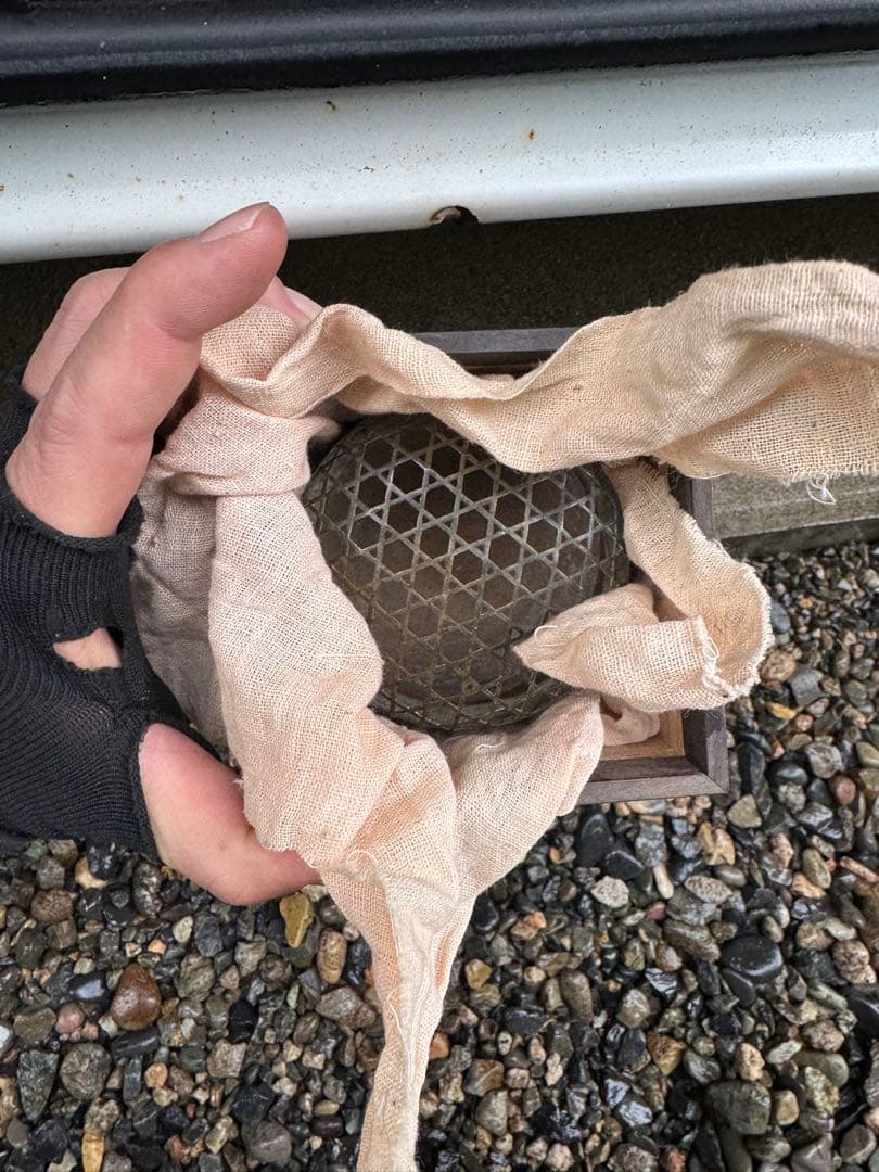 ‼️早速最後の値段‼️リサイクルFORT‼️本日買取④‼️海鼠釉薬文様の編目の蓋付き香炉