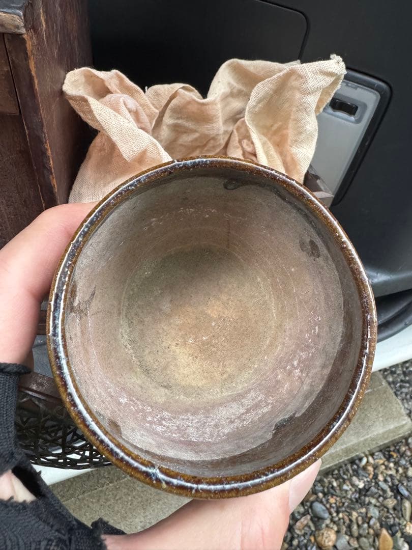 ‼️早速最後の値段‼️リサイクルFORT‼️本日買取④‼️海鼠釉薬文様の編目の蓋付き香炉