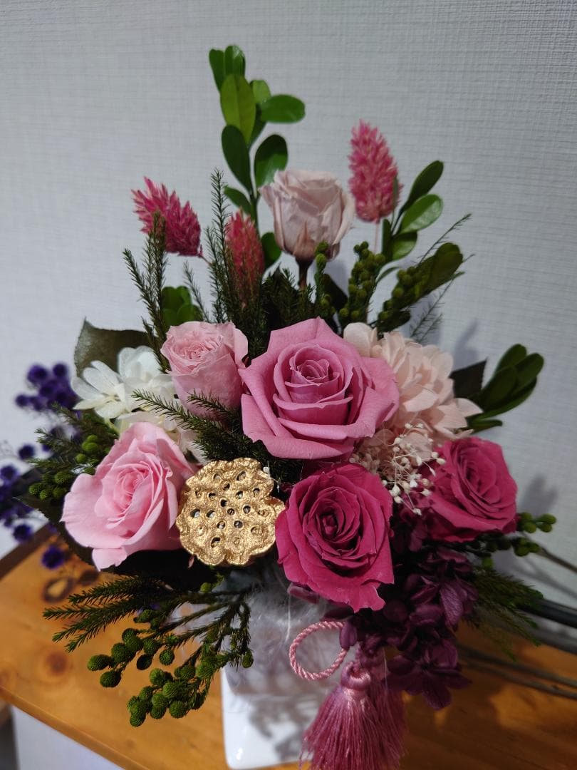 お花屋さんのプリザーブドフラワー