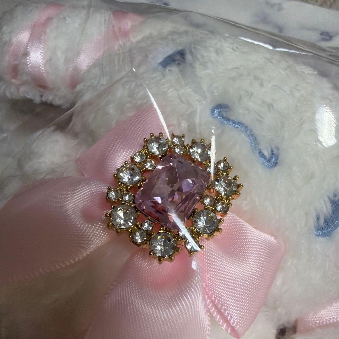 シナモロール ビジューリボンチャーム ピンク