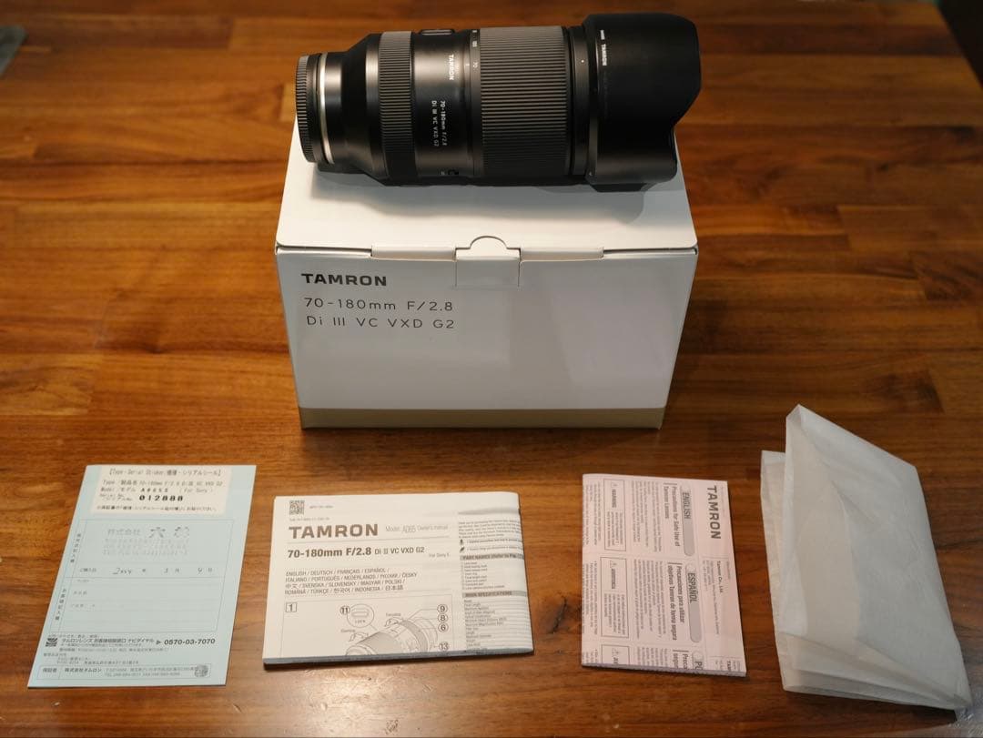 【極美品】TAMRON 70-180 mm F2.8 G2 SONY E