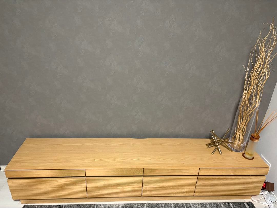 お値下げ！配達料込み！ナチュラルウッド 212cmテレビ台