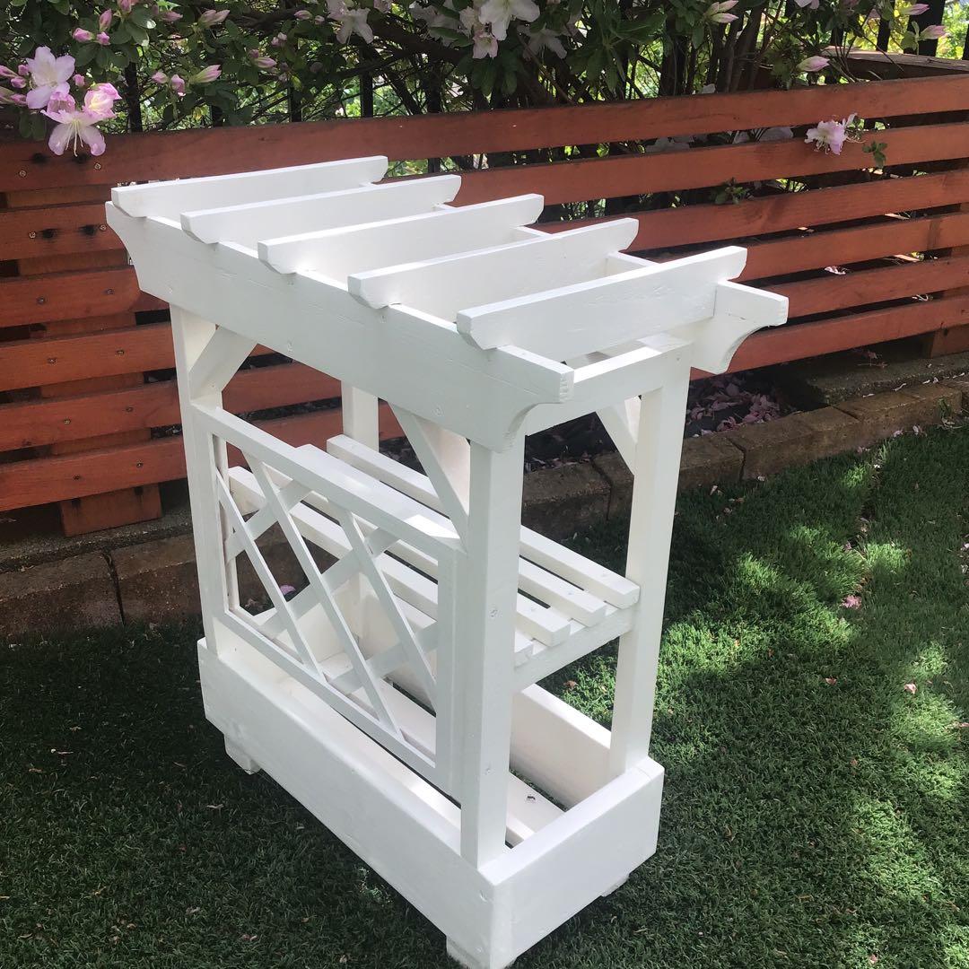 woodパーゴラミニ飾り棚一段多肉植物・観葉植物フラワースタンド