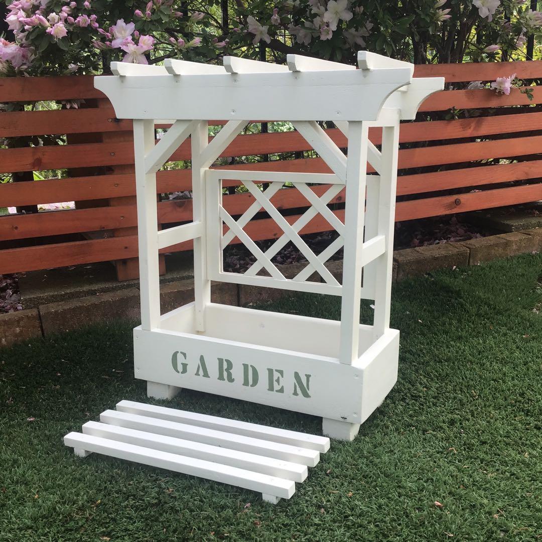 woodパーゴラミニ飾り棚一段多肉植物・観葉植物フラワースタンド