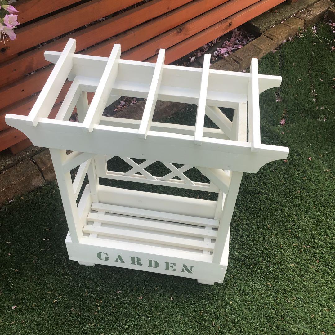 woodパーゴラミニ飾り棚一段多肉植物・観葉植物フラワースタンド