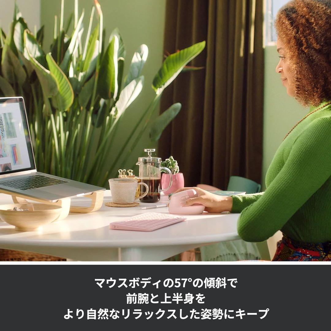 ロジクール ワイヤレス 静音 エルゴノミック マウス LIFT M800RO
