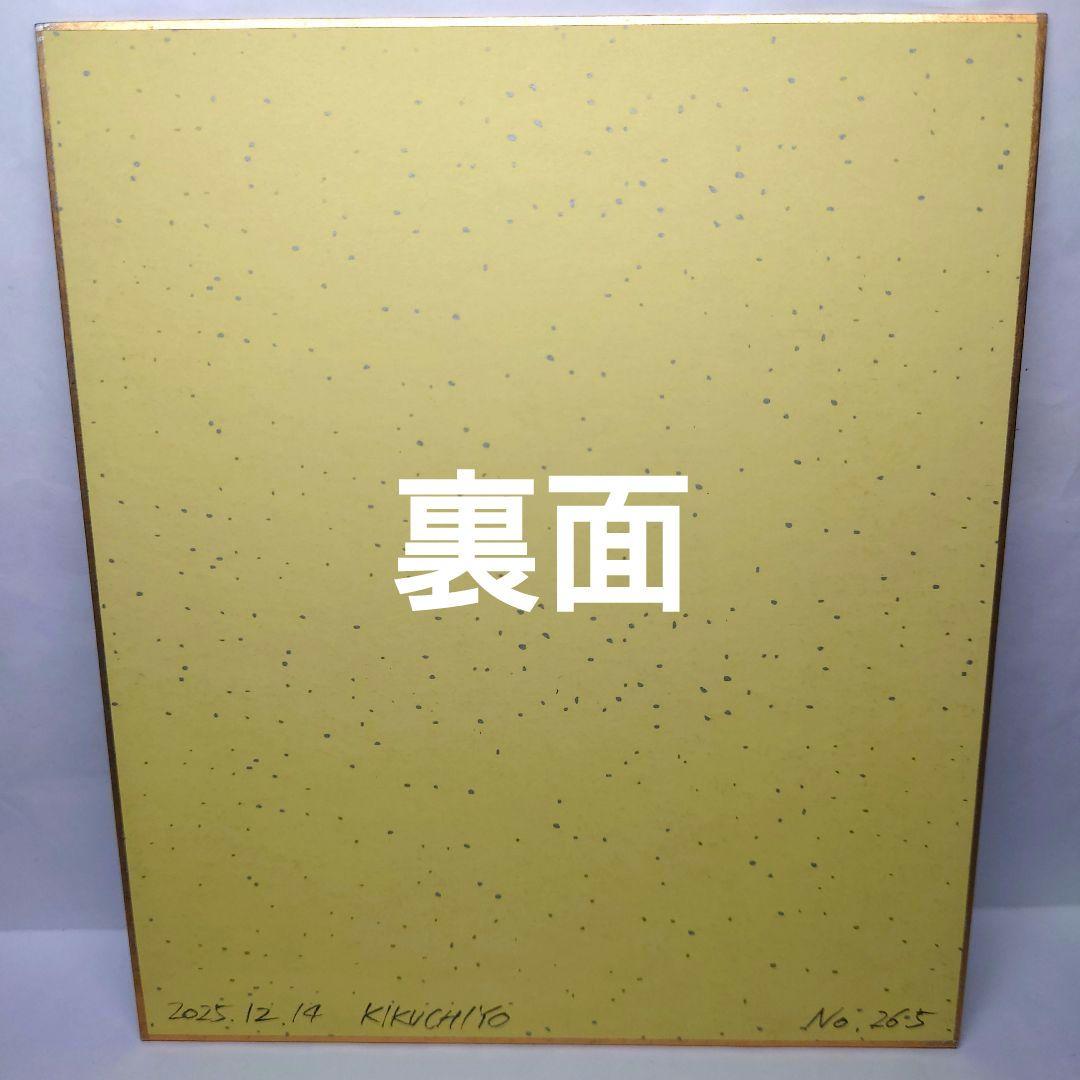 【手描きイラスト 265】アナログ原画 色紙「ツインテールプラグスーツの女の子」