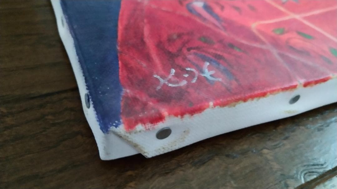 油彩画「テーブルの上の人形」油絵 絵画 静物画 原画Ｆ６