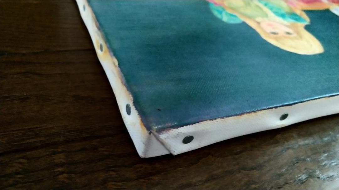 油彩画「テーブルの上の人形」油絵 絵画 静物画 原画Ｆ６