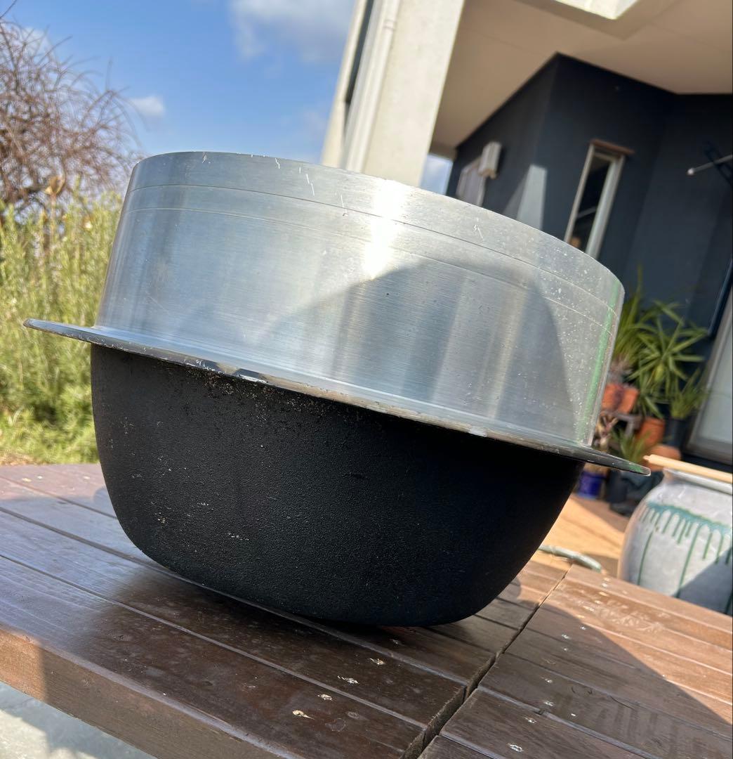 週末値下げ 美品 特性 光釜 アルミ羽釜 40cm