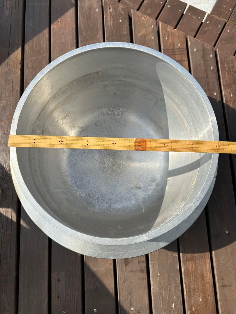 週末値下げ 美品 特性 光釜 アルミ羽釜 40cm