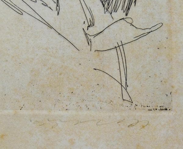 ◆ 小磯良平 ◆オリジナル銅版画シート ＜女性像＞ 21/100　test版