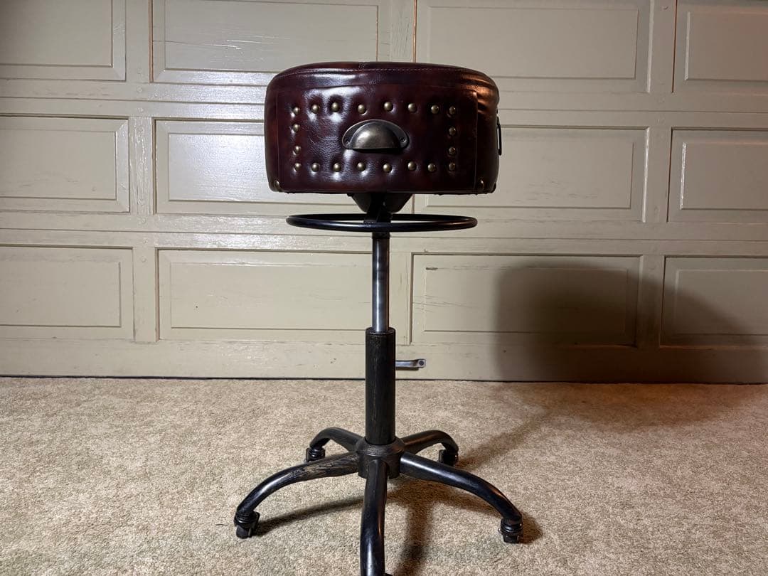 ヴィンテージ ガス圧昇降式 キャスター付き スツール Craftsman