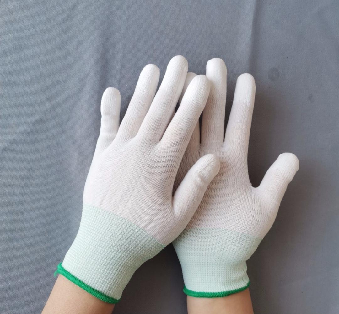 指先 PUコーティング 手袋 Mサイズ100双 静電気防止 手袋 PU加工 軍手