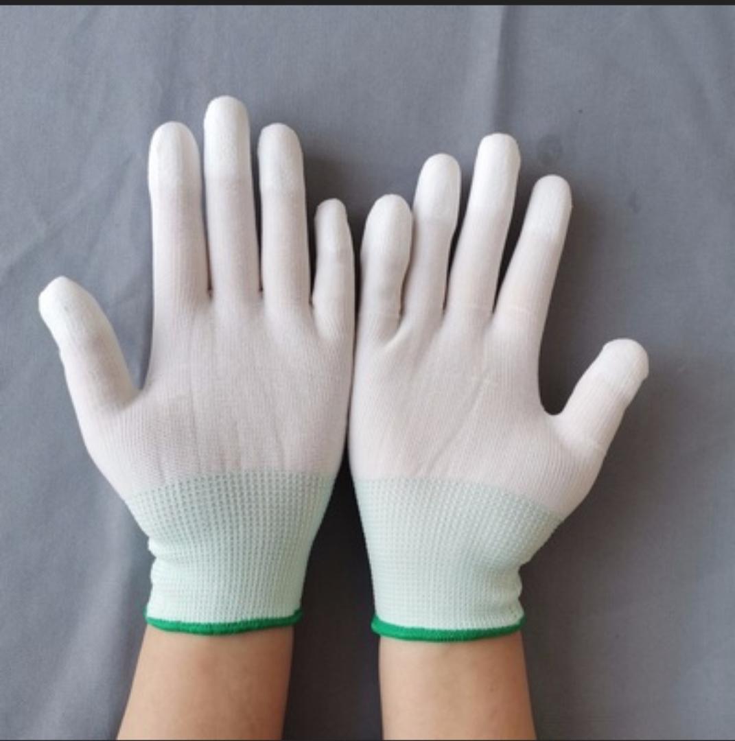 指先 PUコーティング 手袋 Mサイズ100双 静電気防止 手袋 PU加工 軍手