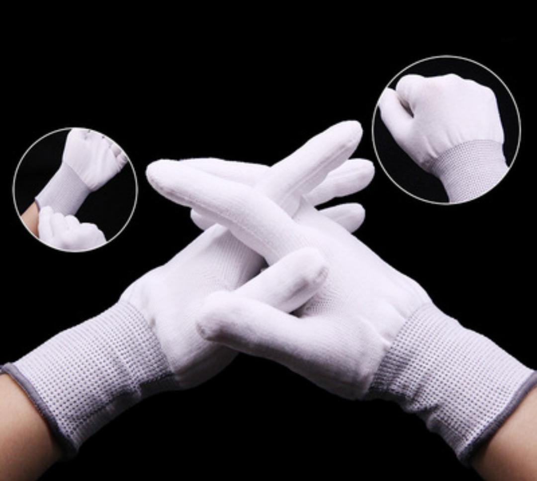 指先 PUコーティング 手袋 Mサイズ100双 静電気防止 手袋 PU加工 軍手