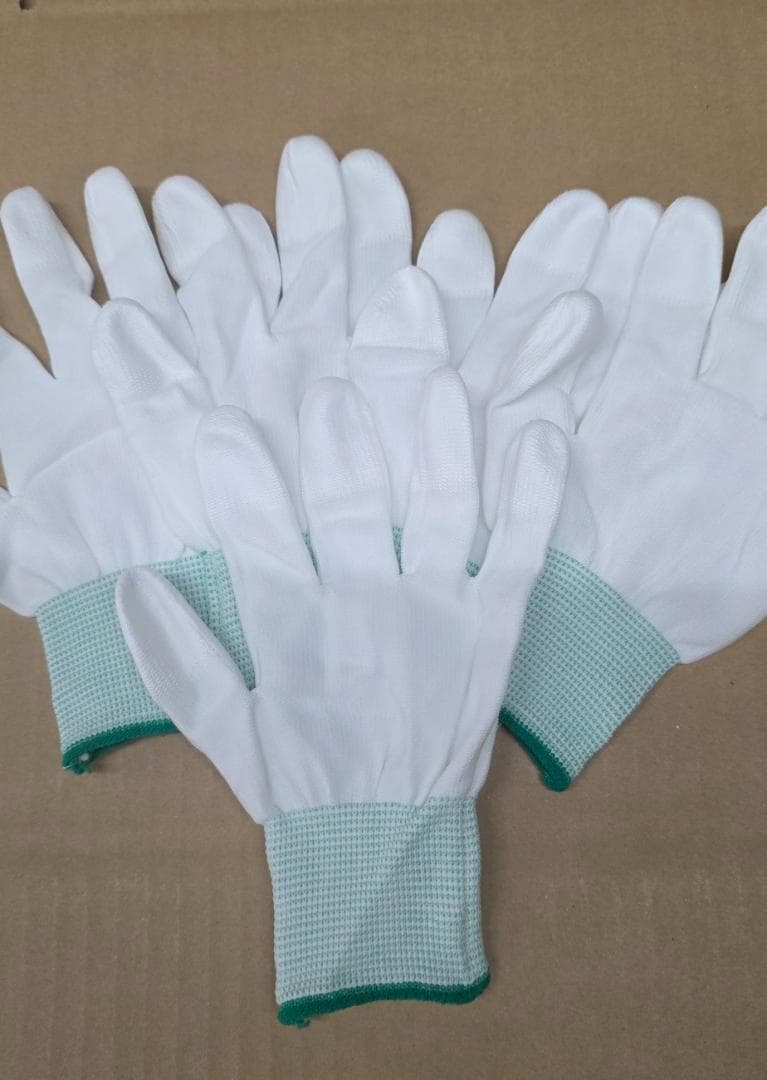 指先 PUコーティング 手袋 Mサイズ100双 静電気防止 手袋 PU加工 軍手