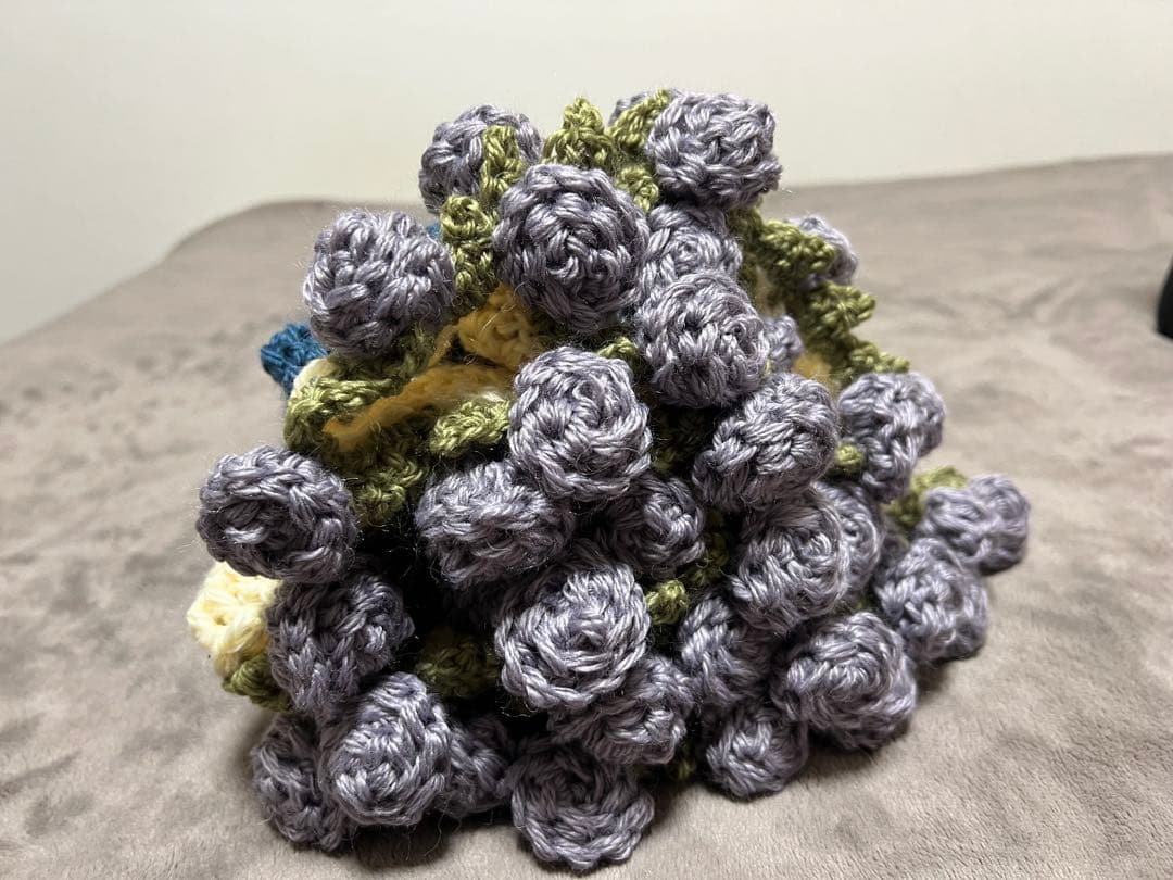 【一点もの】花束ブランケット　ブーケブランケット　ハンドメイド　直径約87cm