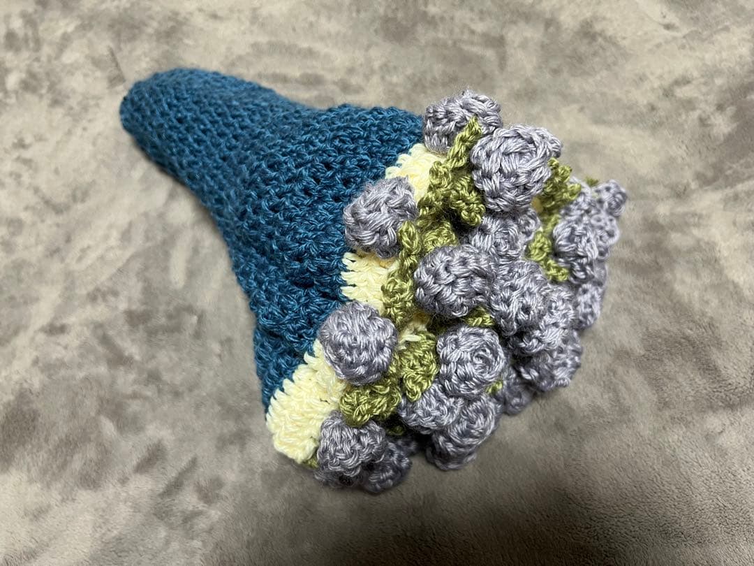 【一点もの】花束ブランケット　ブーケブランケット　ハンドメイド　直径約87cm