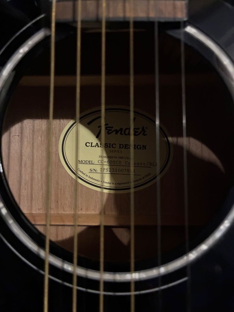 Fender エレアコ CC-6SCE Concert Black フェンダー