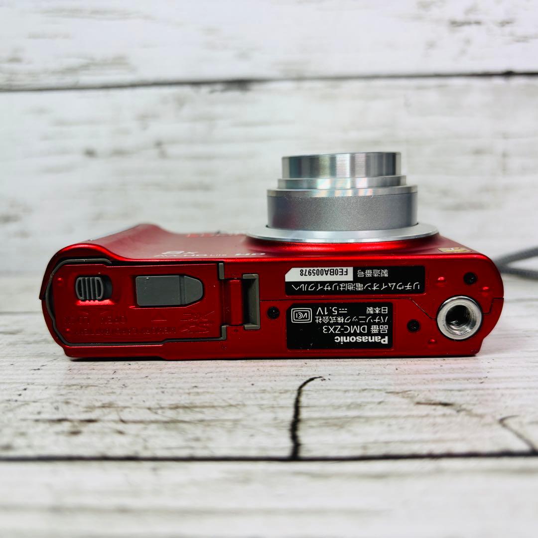 【動作良好】Panasonic デジタルカメラDMC-ZX3 レッド