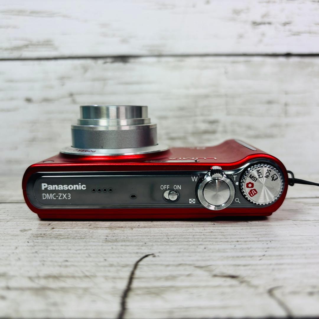 【動作良好】Panasonic デジタルカメラDMC-ZX3 レッド