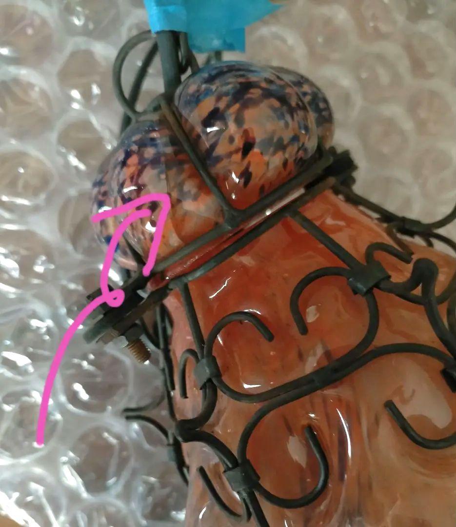 【芸術的】アンティーク/吹きガラス吊り下げ式ペンダントライト/ドイツ製/レア