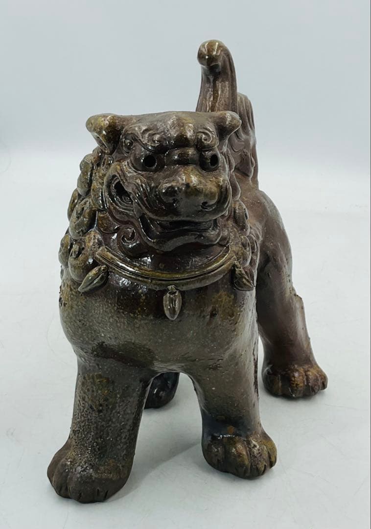 【161】◉昭和初期、細工物の達人　初代・小山一草先生　備前焼獅子◉