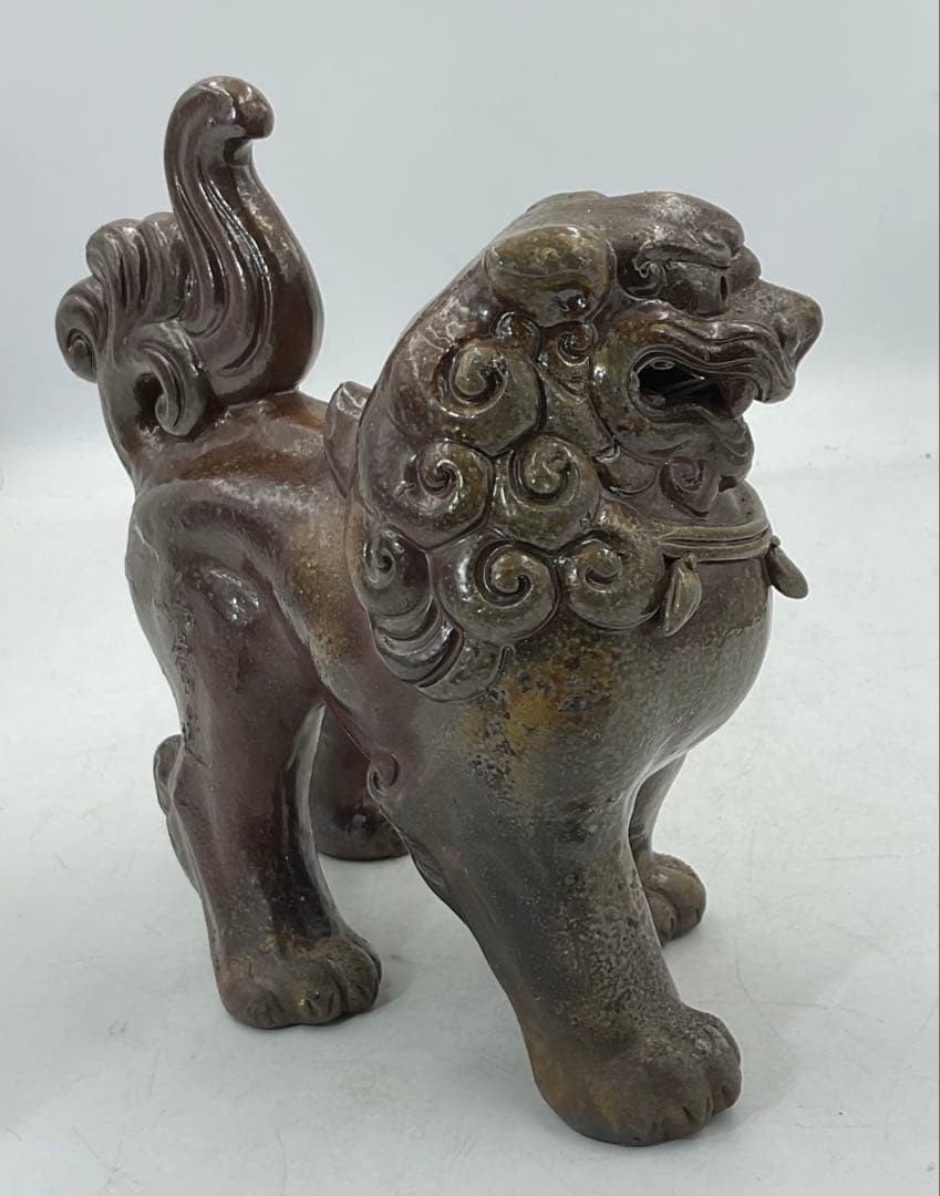 【161】◉昭和初期、細工物の達人　初代・小山一草先生　備前焼獅子◉