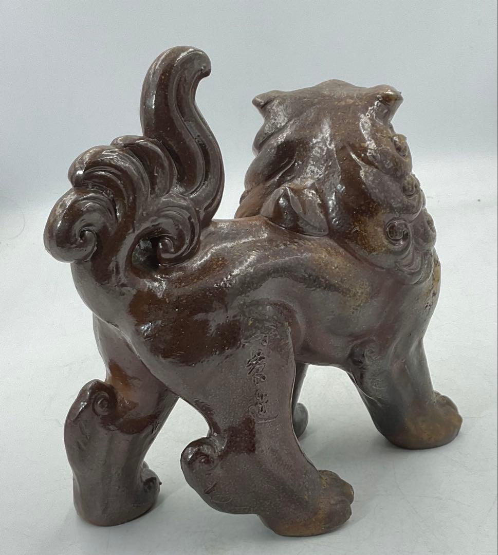 【161】◉昭和初期、細工物の達人　初代・小山一草先生　備前焼獅子◉