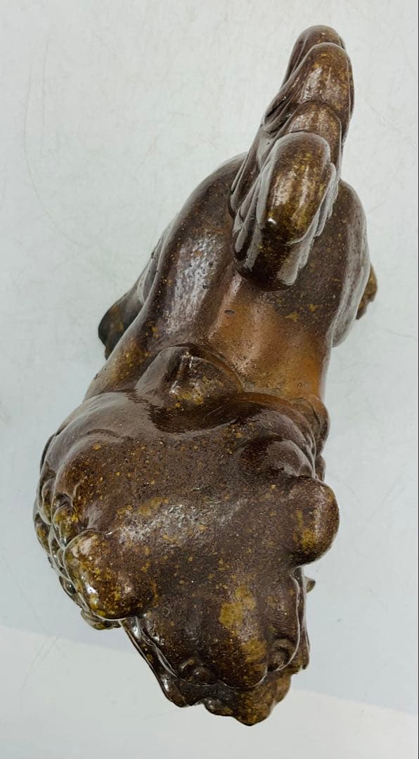 【161】◉昭和初期、細工物の達人　初代・小山一草先生　備前焼獅子◉