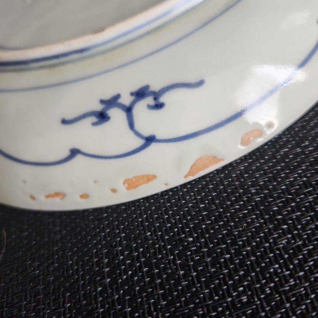 -174\x8　花唐草　染付　六寸