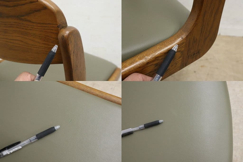 浜本工芸・デスクチェア・ナラ材・昇降式