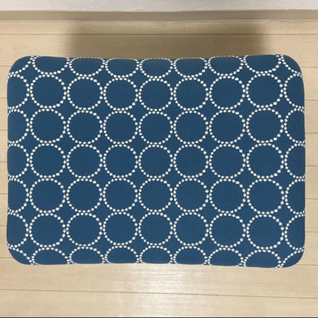 ミナペルホネン スツール タンバリン 丸脚 【ブルー/イエロー】 椅子 ベンチ