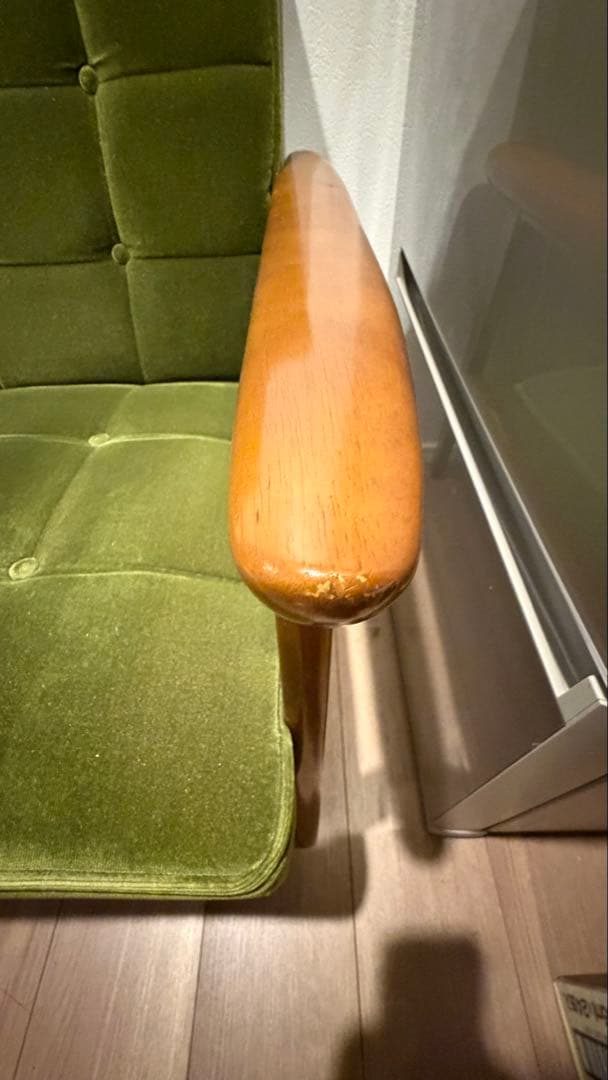 カリモク60 Kチェア　モケットグリーン