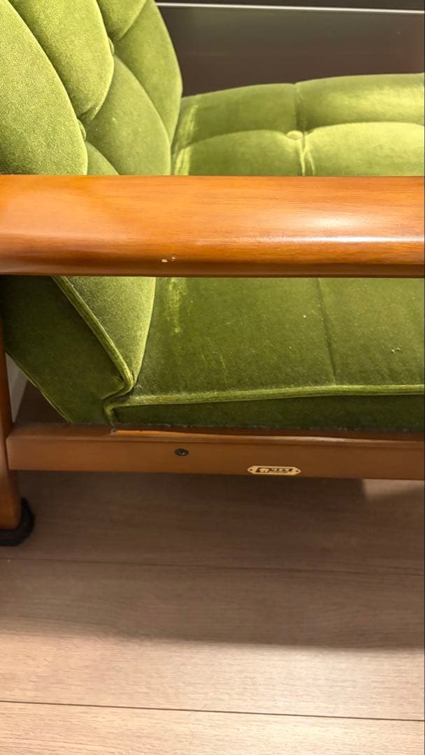 カリモク60 Kチェア　モケットグリーン