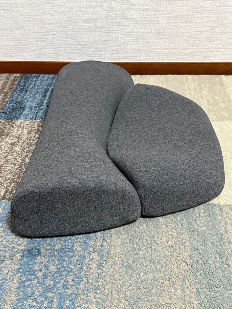 ダブル枕 SurvaQ ダークグレー　【首と肩のことだけを考えたダブル枕】