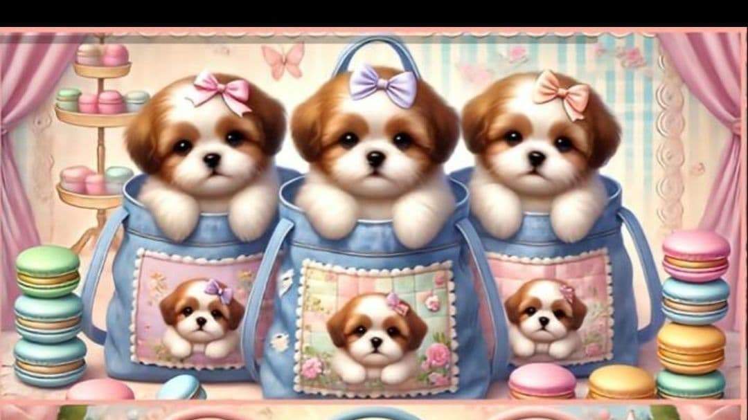 バッグに入るポメラニアン、柴犬、シーズ、チワワ、ダックスパネル生地