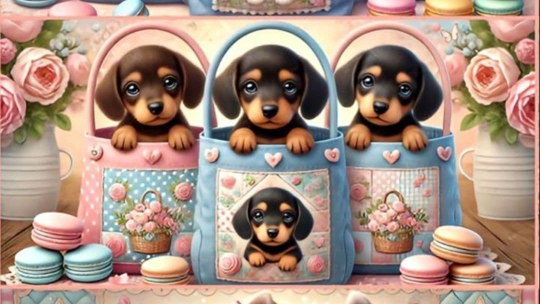 バッグに入るポメラニアン、柴犬、シーズ、チワワ、ダックスパネル生地