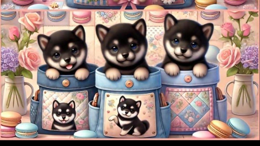 バッグに入るポメラニアン、柴犬、シーズ、チワワ、ダックスパネル生地