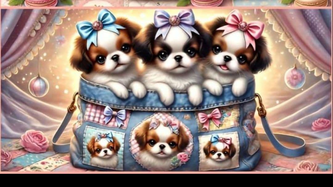 バッグに入るポメラニアン、柴犬、シーズ、チワワ、ダックスパネル生地