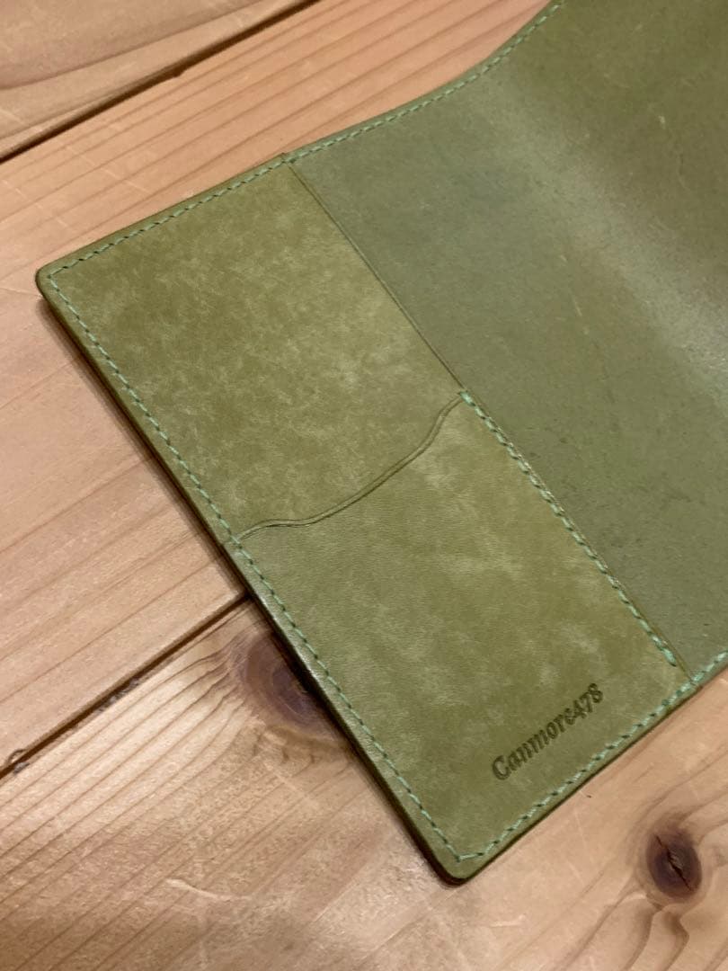 【オーダーメイド】ノートカバーＡ6サイズ　マヤショルダー　手縫い　キャンモア