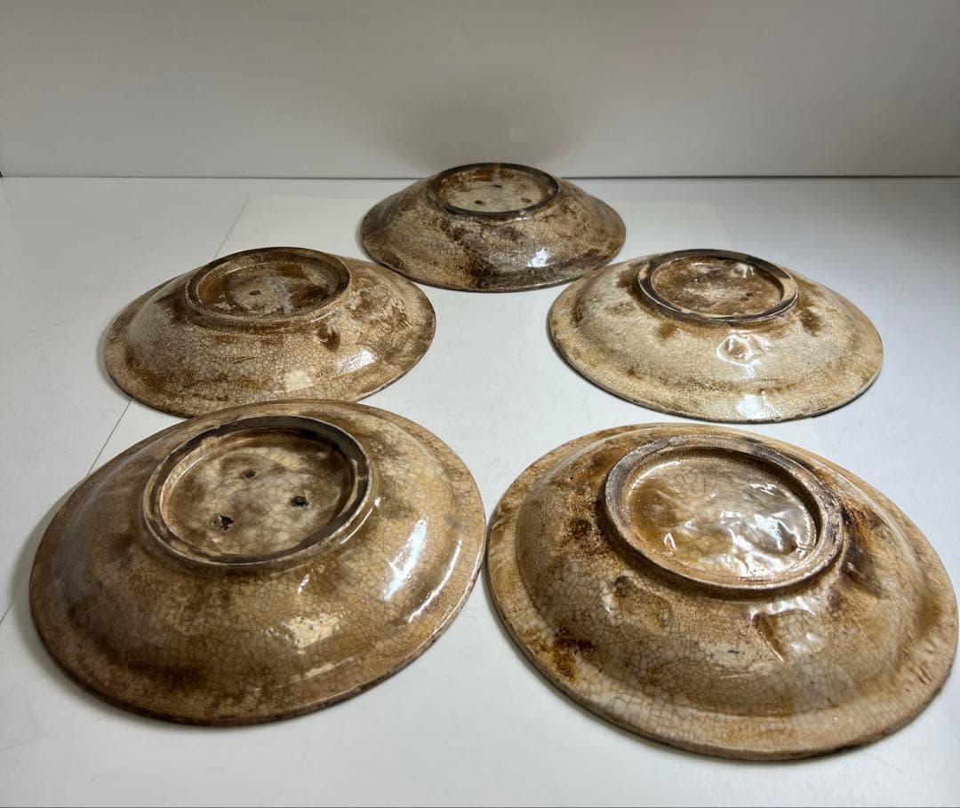 江戸時代　色絵龍七寸皿　木箱付　幅約19㎝　東Y8-0312⑧