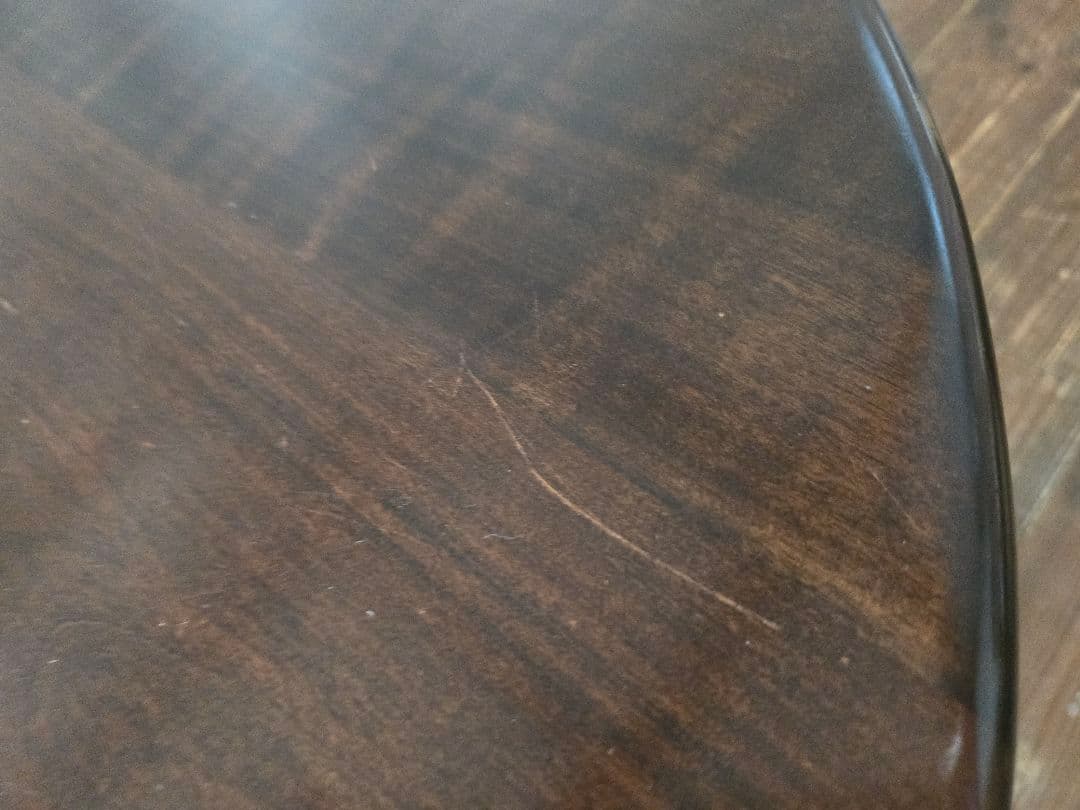 ✨最終お値下げ✨無垢ダークブラウンちゃぶ台75φ・家具工房芽生様製