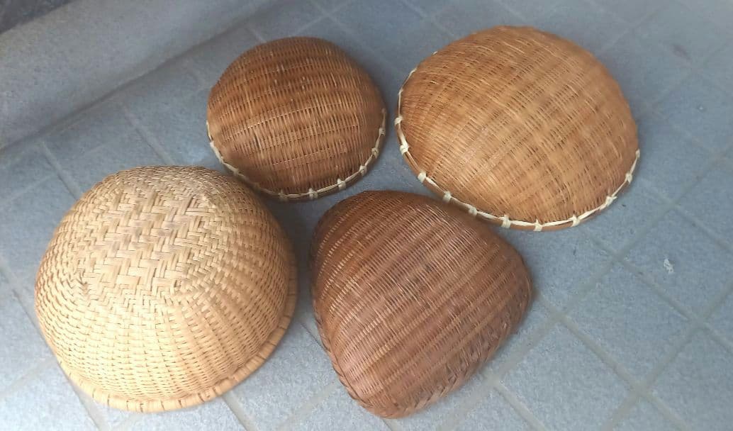 アンティーク天然素材のざる4個セット