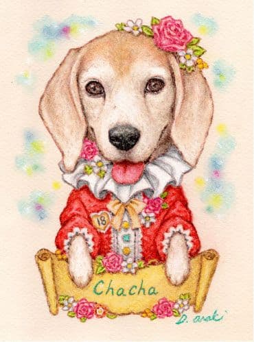 【ペット画ミニサイズ】オーダー制作　犬　猫　動物